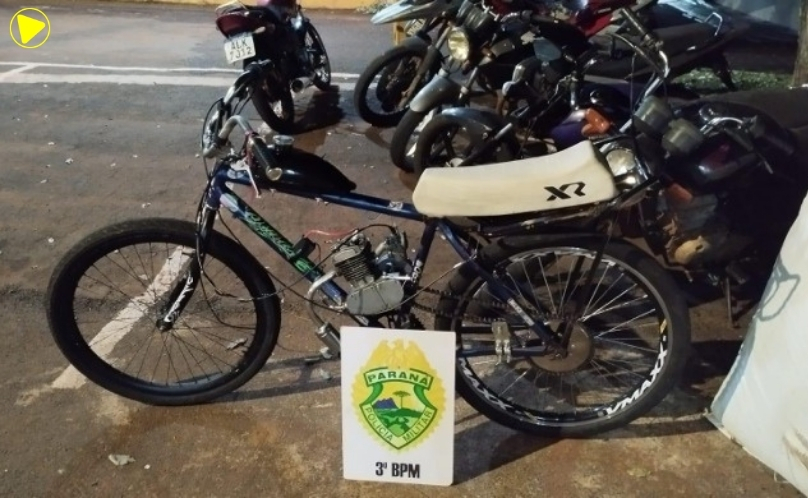 Adolescente foge da PM durante perseguição e bicicleta motorizada é apreendida