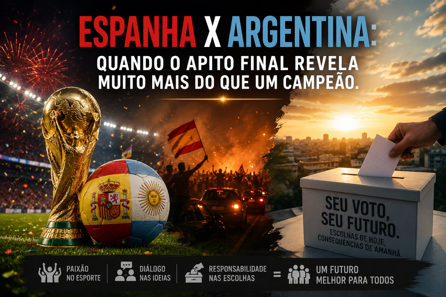 ESPANHA X ARGENTINA: Quando o apito final revela muito mais do que um campeão.