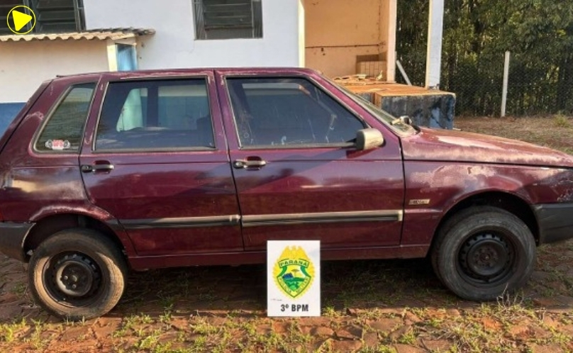 Carro furtado é encontrado abandonado em Coronel Vivida