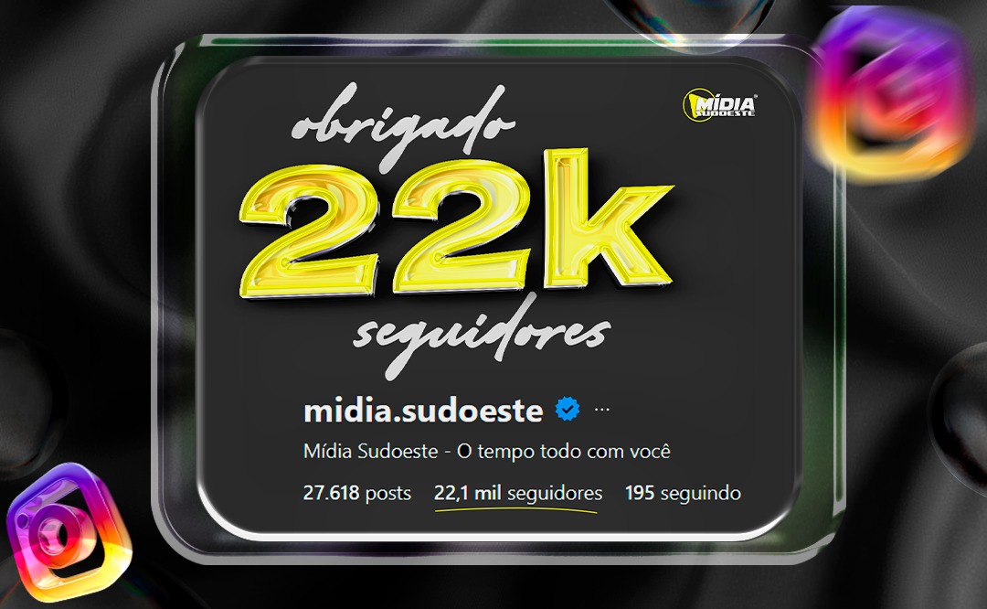 Mídia Sudoeste alcança a marca de 22 mil seguidores no Instagram