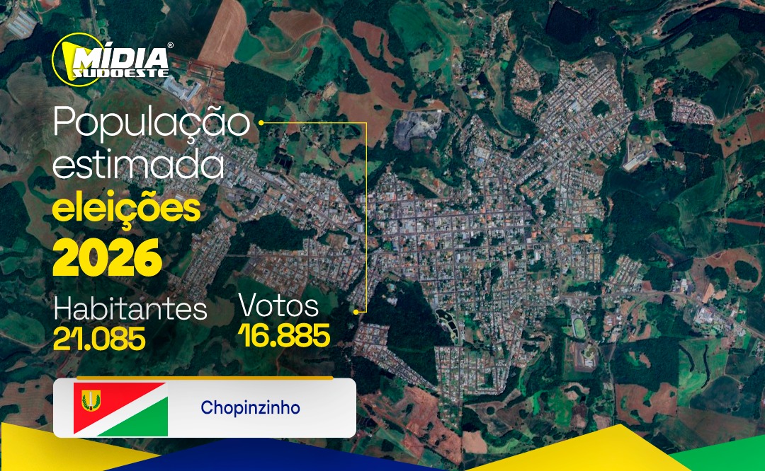Chopinzinho terá 16.885 eleitores aptos a votar nas eleições de 2026