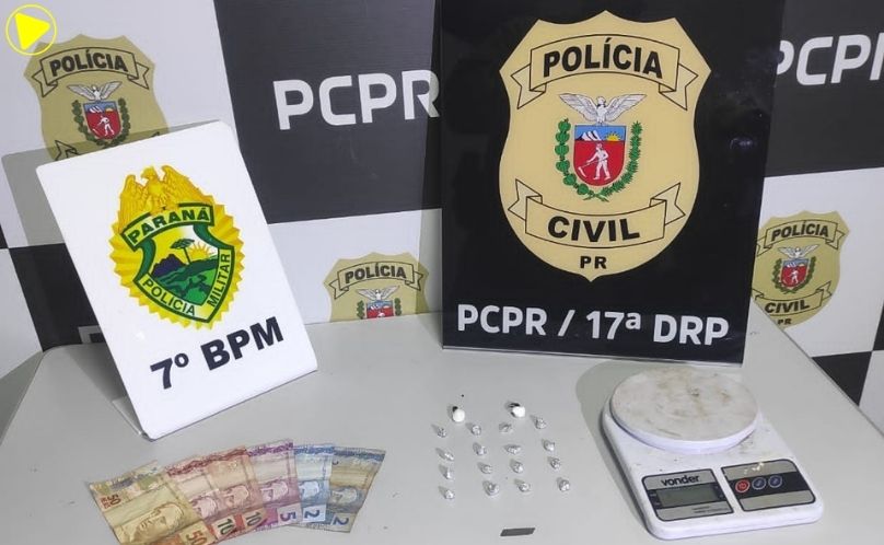 Operação conjunta prende duas pessoas por tráfico de drogas em Tapejara