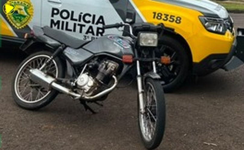 Motociclista sem CNH é flagrado com veículo irregular e tem moto apreendida