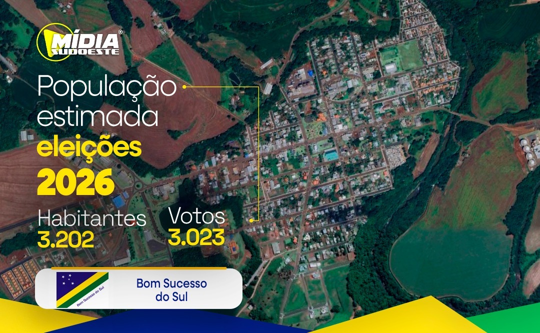 Bom Sucesso do Sul terá 3.023 eleitores nas eleições municipais de 2026