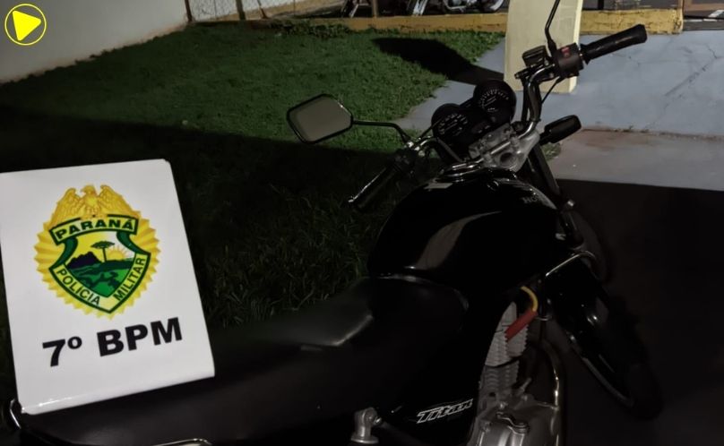 Motocicleta com irregularidades é apreendida durante abordagem da PMPR