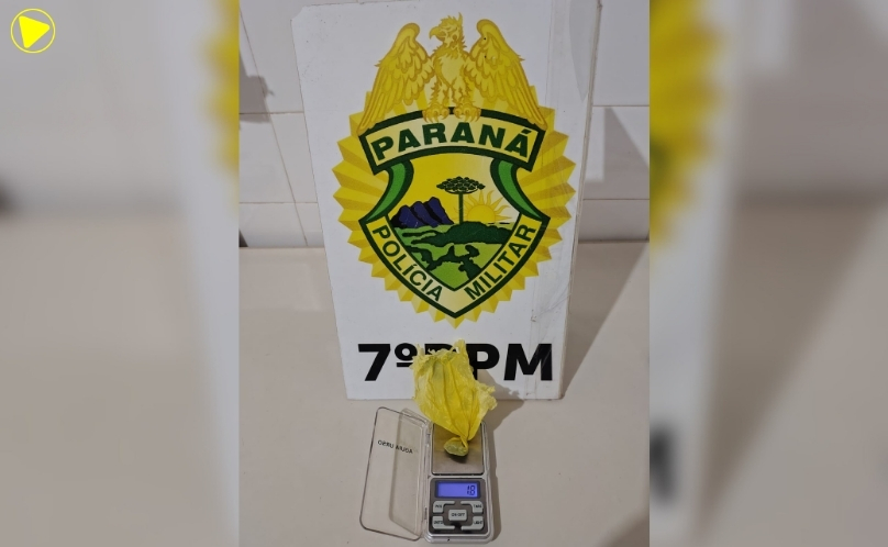 Jovem é abordado com porção de maconha durante patrulhamento em Rondon