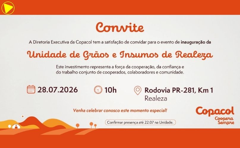 Copacol inaugura nova Unidade de Grãos e Insumos em Realeza no Dia do Agricultor