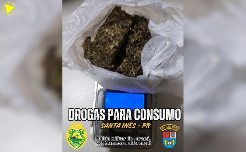 Abordagem da PM termina com apreensão de maconha em Santa Inês