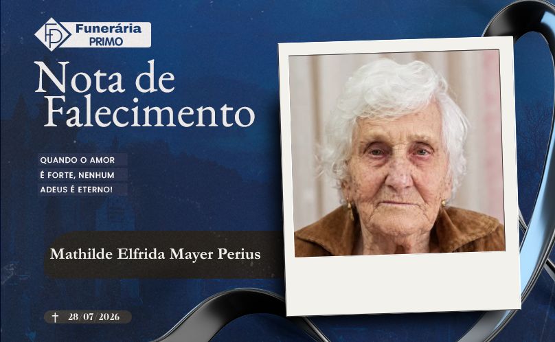 Nota de Falecimento: Mathilde Elfrida Mayer Perius