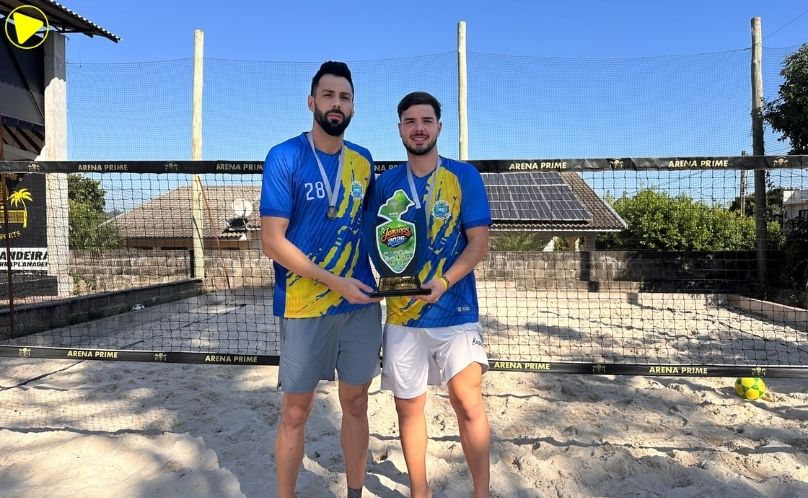 Futevôlei de Santo Antonio do Sudoeste sobe ao pódio e garante medalha de prata