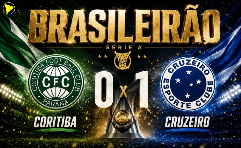 Cruzeiro vence o Coritiba fora de casa e volta ao G10 do Brasileirão