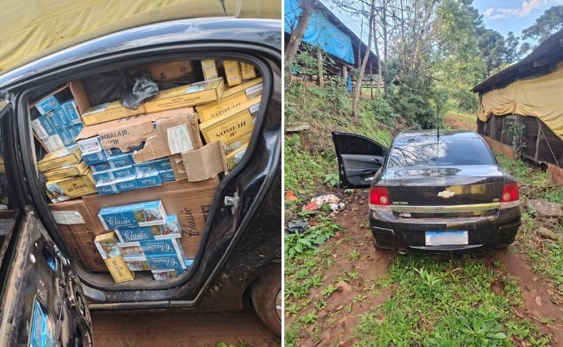 PMPR apreende carro com 600 maços de cigarros em ação contra o crime organizado