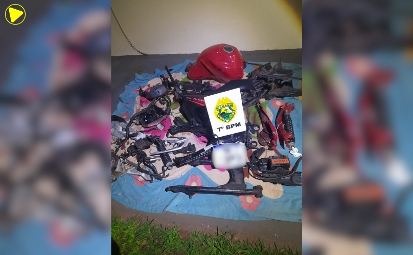 Honda Titan furtada é recuperada pela PM