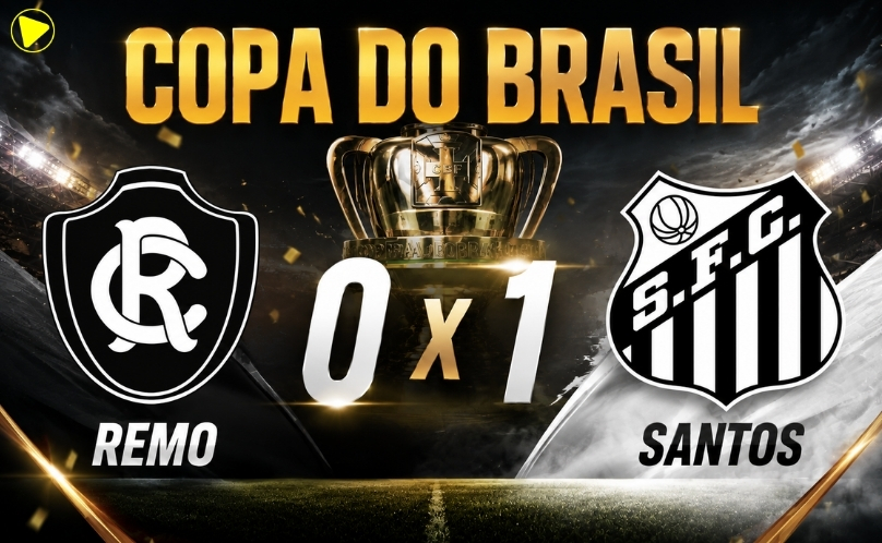 Santos bate o Remo por 1 a 0 e avança na Copa do Brasil