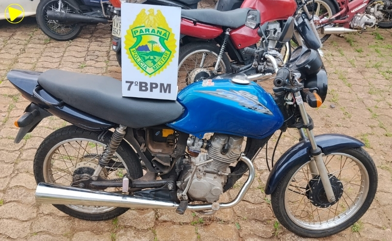 Condutor sem CNH é flagrado com motocicleta irregular em Goioerê