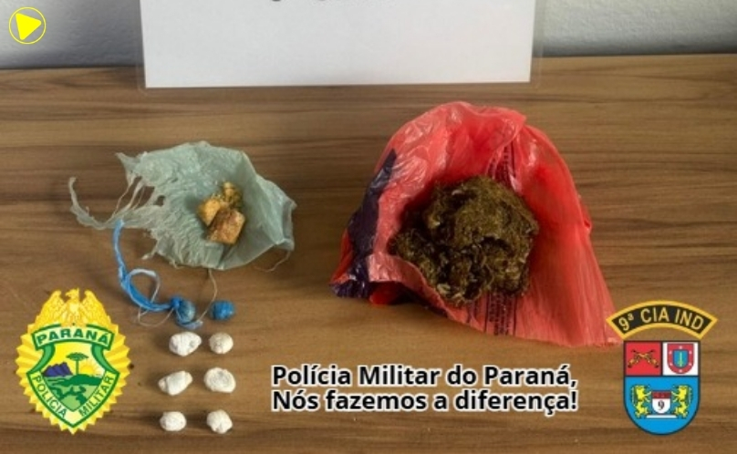 Homem é preso por tráfico de drogas durante patrulhamento