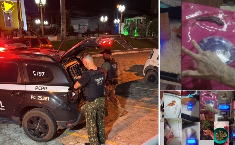 PCPR prende casal com mandados por tráfico de drogas