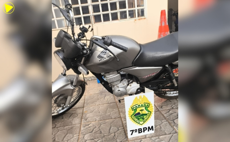 Jovem sem CNH é abordado com motocicleta irregular em Tuneiras do Oeste