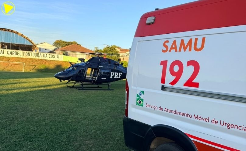 PRF realiza resgate aeromédico de mulher baleada pelo ex-namorado