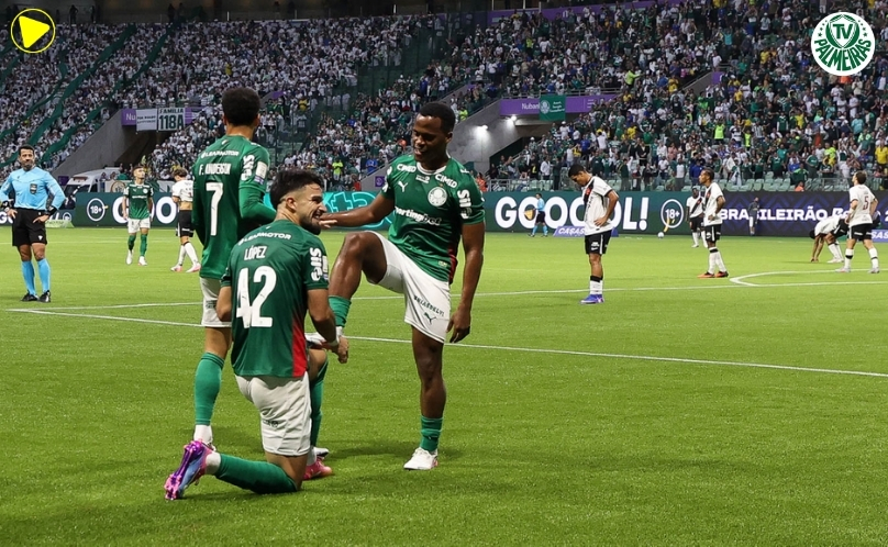 Palmeiras faz três gols em 10 minutos e vence Vasco por 4 a 1