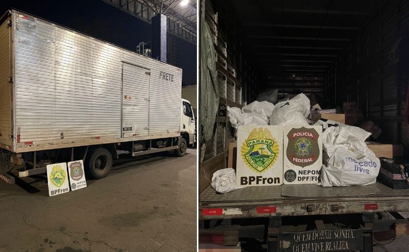 BPFRON apreende 131 kg de maconha em caminhões na BR-277