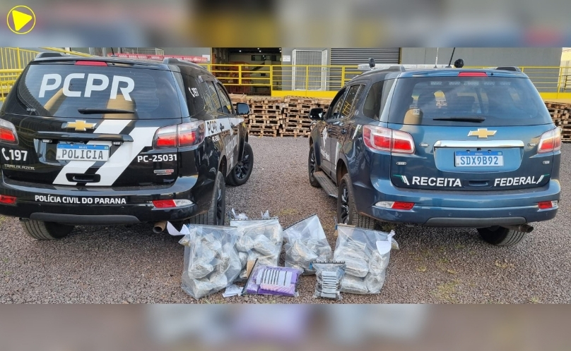 Polícia Civil e Receita Federal apreendem 33 quilos de drogas em empresa de transporte