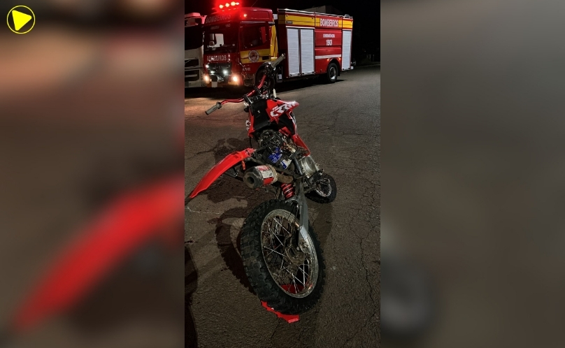 Motociclista fica ferido após colisão com carreta em Abelardo Luz