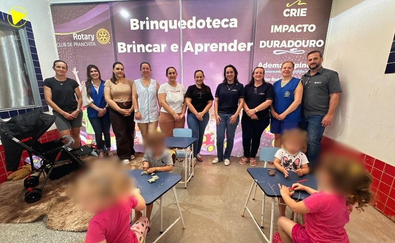 Pranchita: Rotary Clube de Pranchita entrega Brinquedoteca Brincar e Aprender