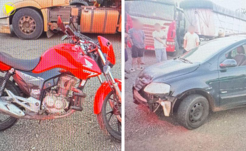 Mulher é presa após acidente com motocicleta