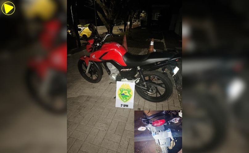 Motociclista foge da PM e é abordado após cair em posto