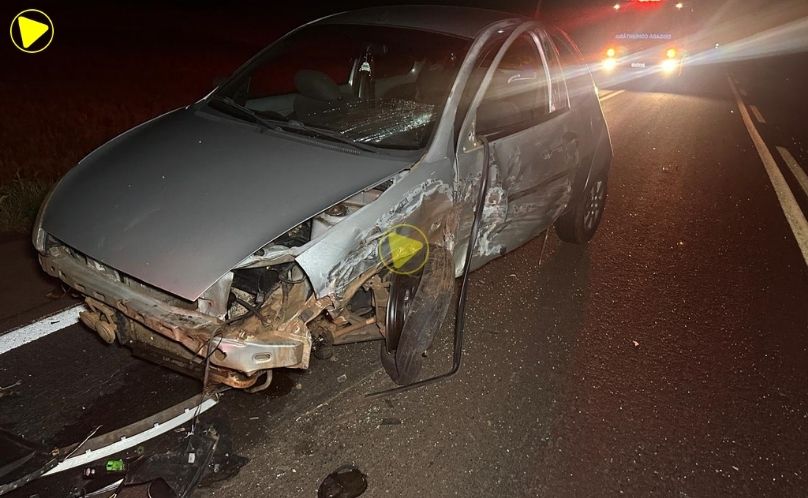 Condutor se envolve em acidente, testa 1,03 mg/L de álcool e é preso na BR-163