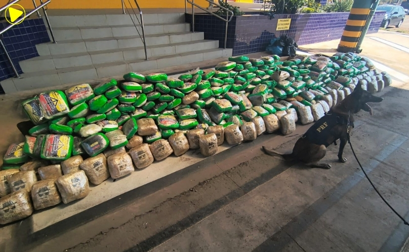 PRF apreende mais de 300 kg de drogas durante abordagem na BR-364