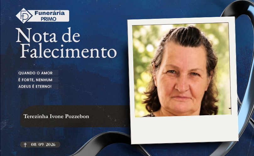 Nota de Falecimento: Terezinha Ivone Pozzebon
