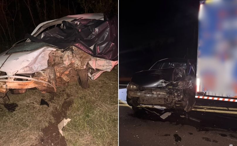 Colisão frontal deixa uma pessoa morta e outra ferida na BR-373