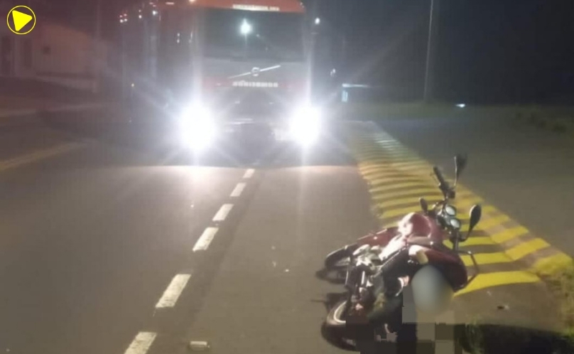 Mulher de 29 anos fica ferida após queda de moto em Campo Erê