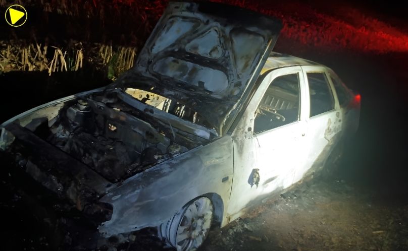 Acidente com incêndio deixa uma pessoa morta na PR-493