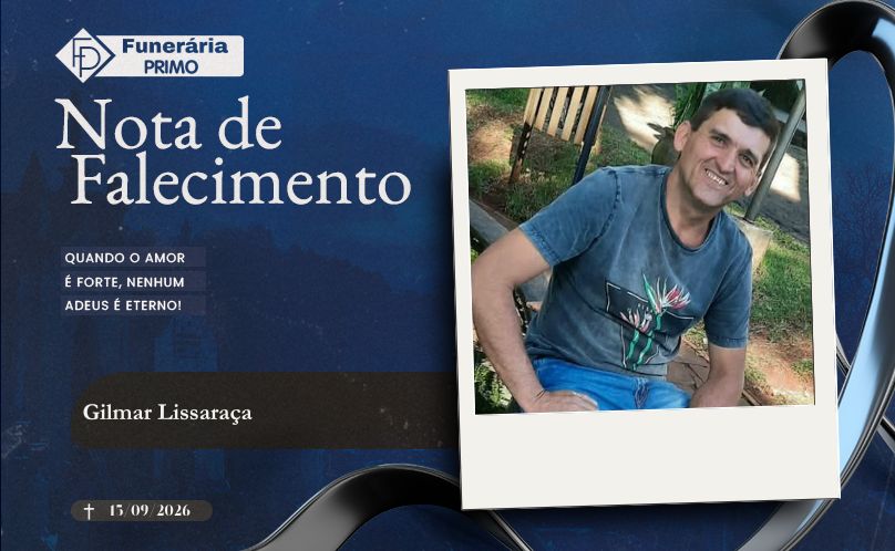 Nota de Falecimento: Gilmar Lissaraça