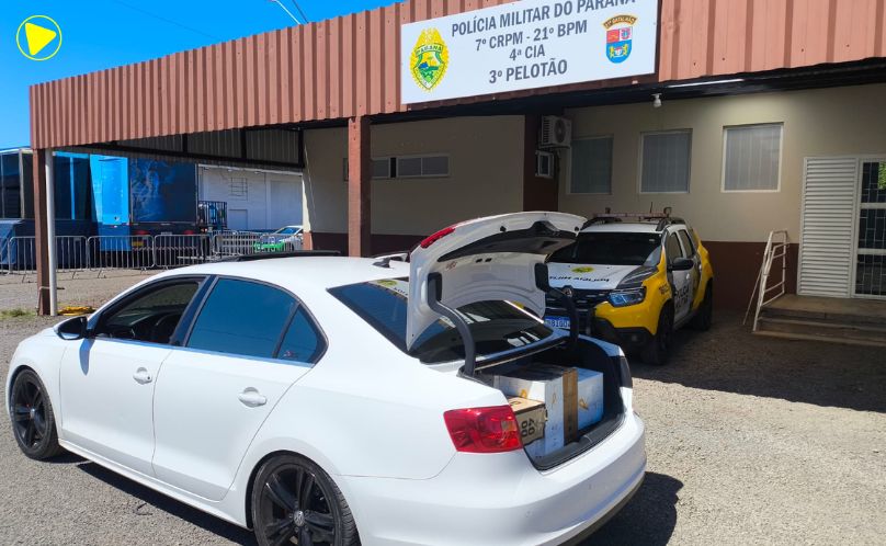 Jetta carregado com vinhos estrangeiros é apreendido na PR-181
