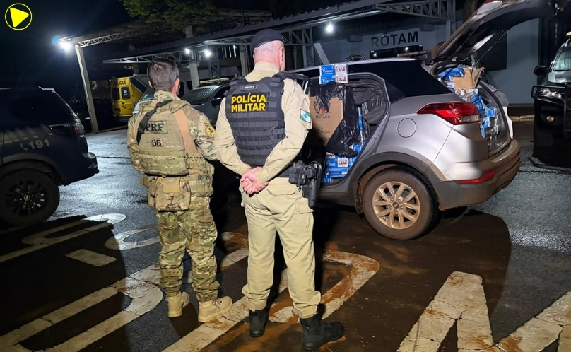 PRF e PM apreendem 15 mil maços de cigarros contrabandeados