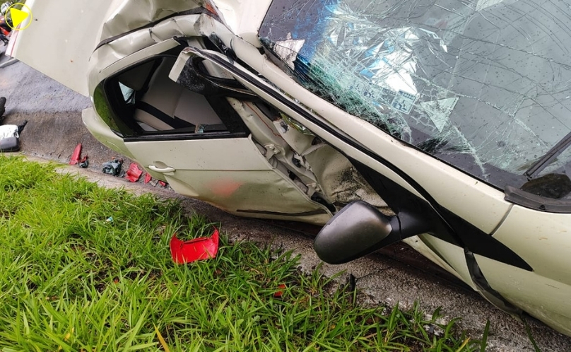 Duas pessoas morrem em colisão entre carro e moto na SC-480