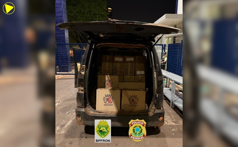 BPFRON e PF apreendem 1.450 pacotes de cigarros contrabandeados