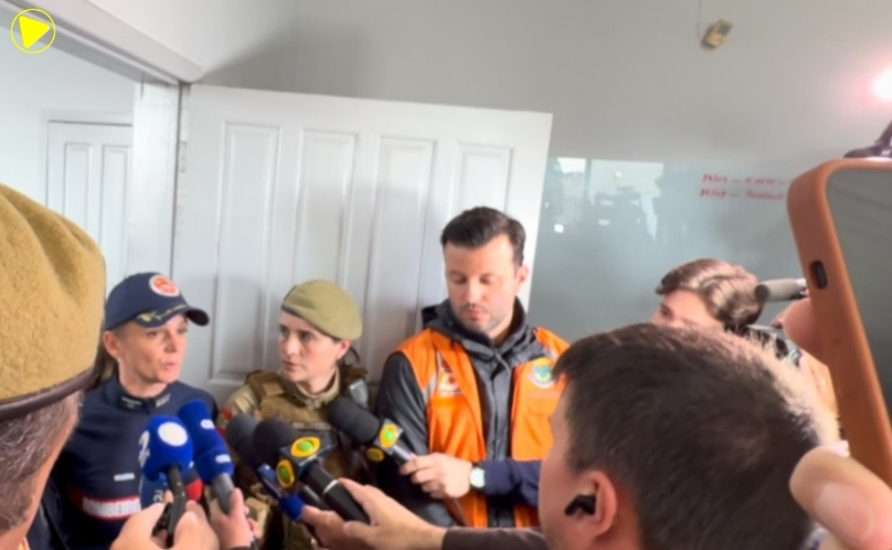 Assista: comandante do CBMSC fala após localização da aeronave