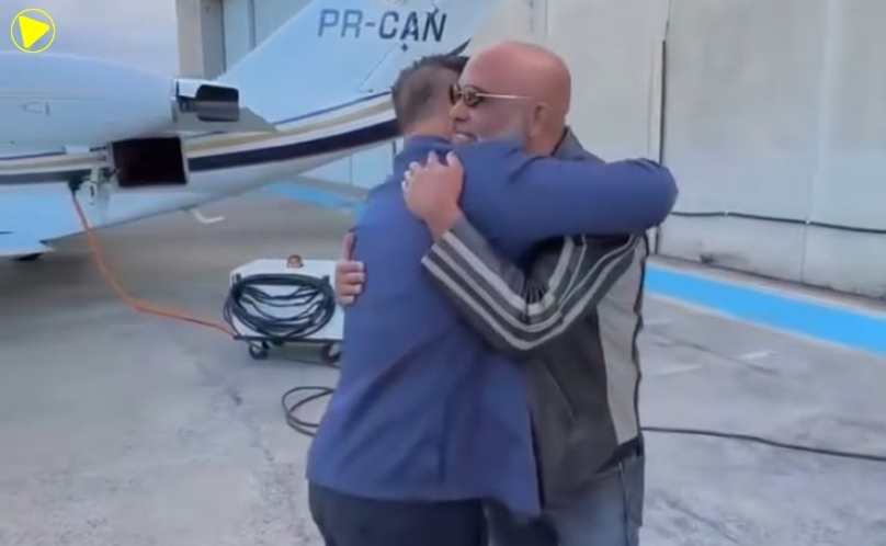 Vídeo mostra Rick e Bruno Avelar antes de embarcarem em helicóptero