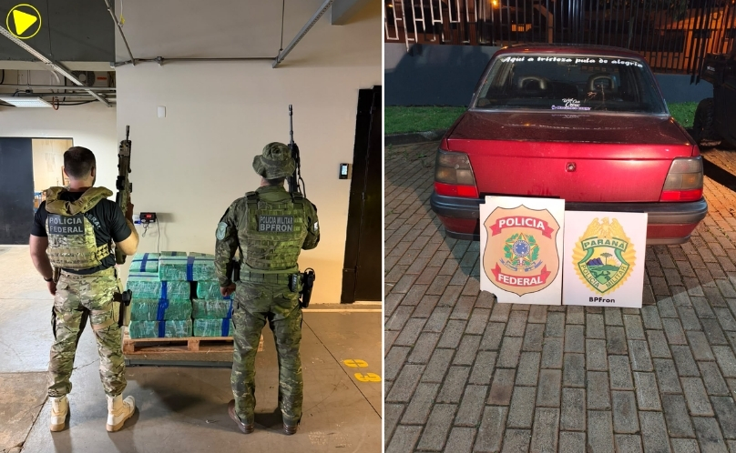 BPFRON e PF apreendem 385 kg de maconha em imóvel