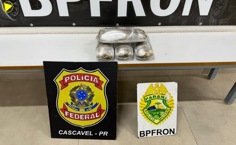 BPFRON e PF apreendem 4,4 kg de haxixe na BR-277
