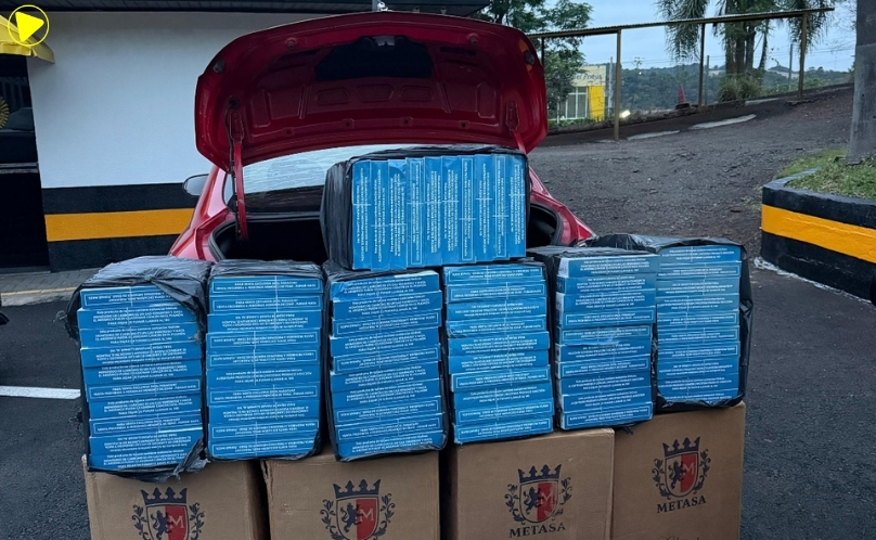 Homem é preso com 550 pacotes de cigarros em Vitorino