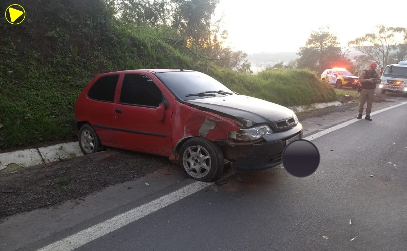 Acidente deixa motorista ferido na PR-092 em Jaguariaíva