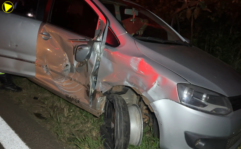 VW/Fox é encontrado abandonado após acidente na BR-163