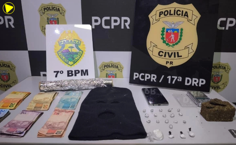 Dois homens são presos com drogas durante ação policial em Mariluz