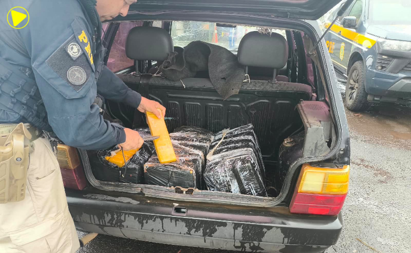 PRF apreende 90 quilos de maconha na BR-277